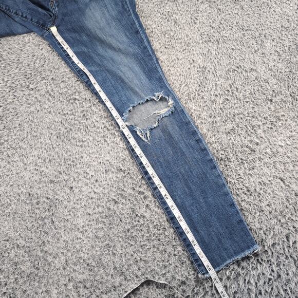 Joes Jeans Womens 27 Blue Skinny Ankle Denim Stretch Thrashed Normcore Bikercore - Picture 7 of 9